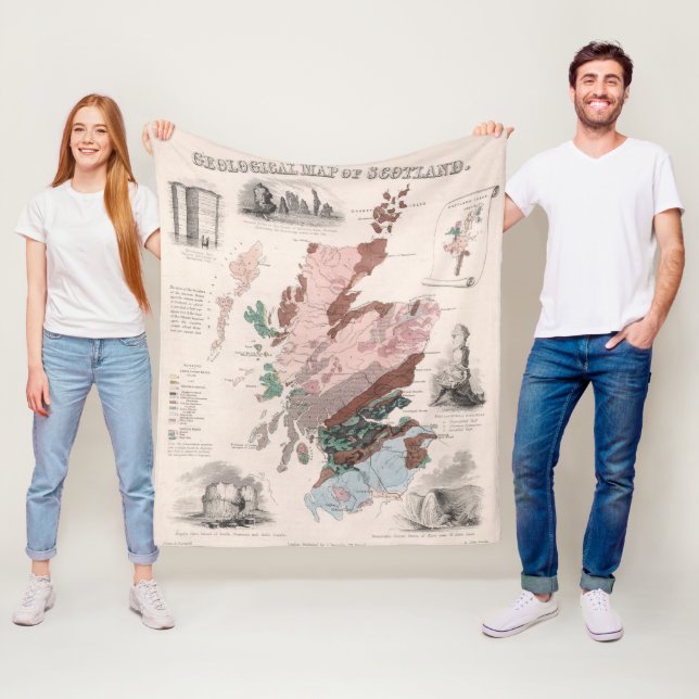 Geological Map of Scotland Fleece Blanket (In Situ)