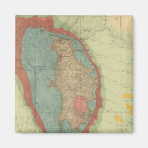 Geological map of the Black Hills of Dakota Magnet