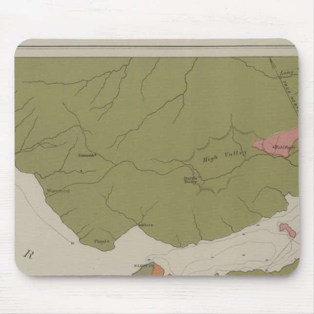 Geological Map of the Clear Lake District Mouse Mat (Front)