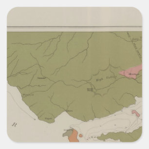 Geological Map of the Clear Lake District Square Sticker