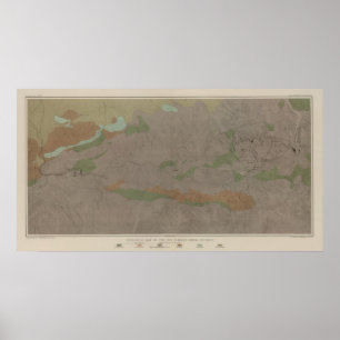 Geological Map of the New Almaden Mining District Poster