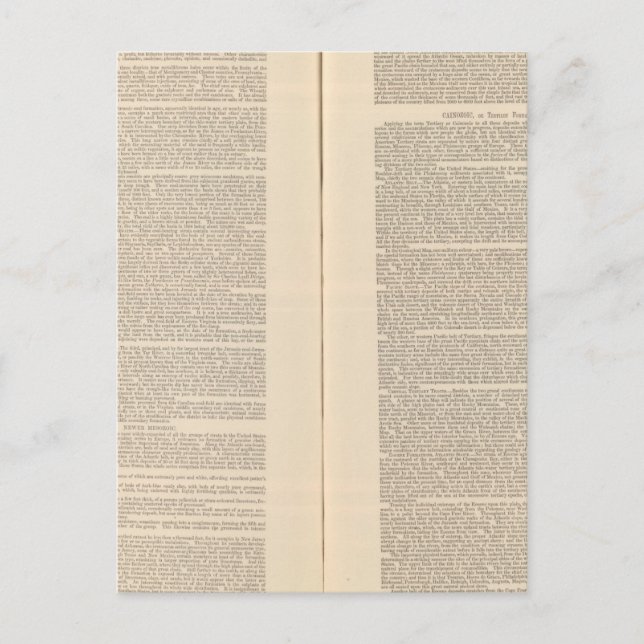 Geological Map of the North America Postcard (Front)