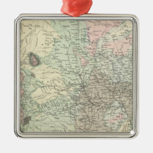 Geological Map of the United States Metal Tree Decoration