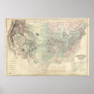 Geological Map of the United States Poster