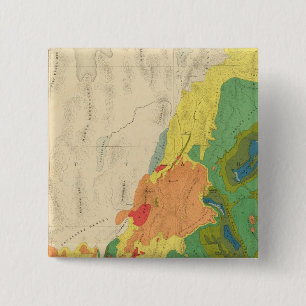 Geological Map Of The Western Part 15 Cm Square Badge
