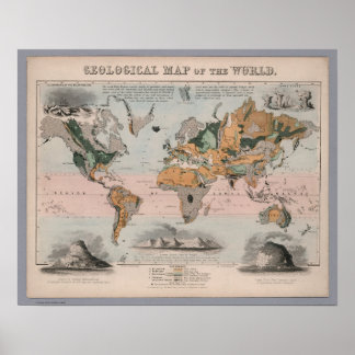 Geological Map of the World Poster