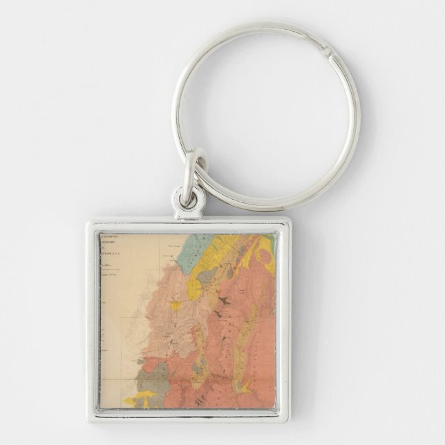 Geological map of Utah Key Ring (Front)