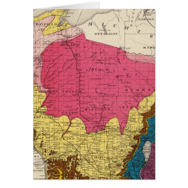 Geological map of Wisconsin (Front)