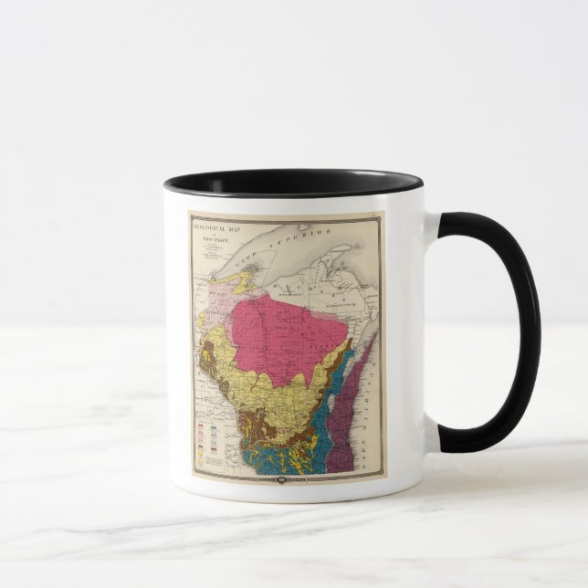 Geological map of Wisconsin Mug (Right)