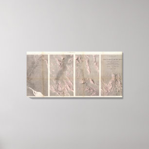 Geological Map Rio Colorado of the West Canvas Print