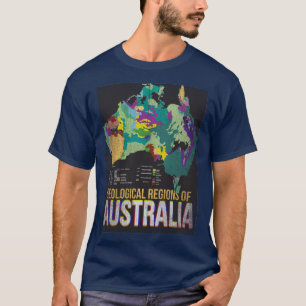 Geological Regions of Australia Map T-Shirt