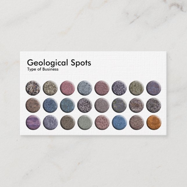 Geological Spots - Linen Business Card (Front)