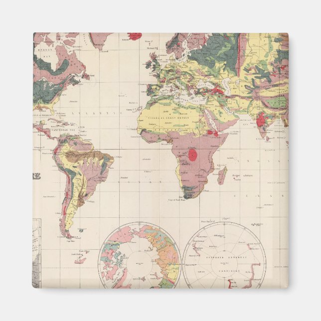 Geological structure of globe magnet (Front)