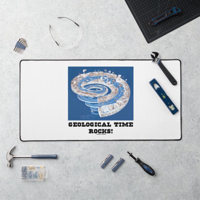 Geological Time Rocks! Geological Age Timeline Desk Mat (Workstation)