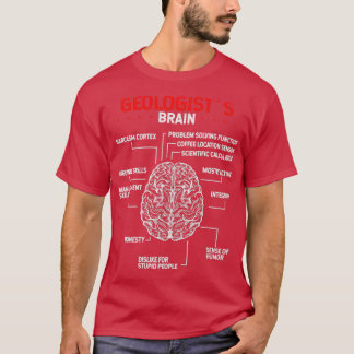 Geologist Brain Rockhounding Colllecting Geology T-Shirt