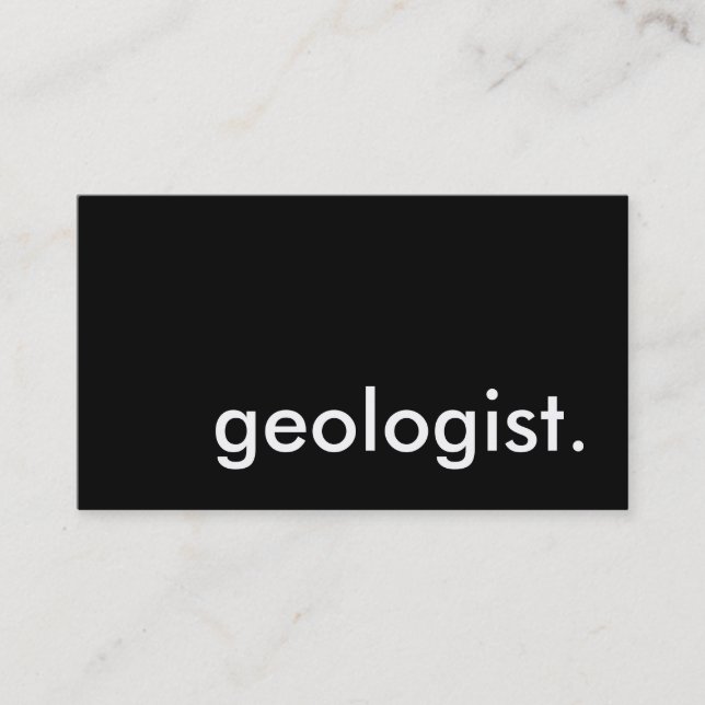 geologist business card (Front)