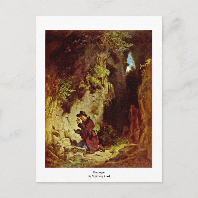 Geologist By Spitzweg Carl Postcard (Front)