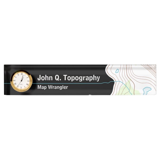 Geologist, Cartographer Topographic Map Nameplate (Front)