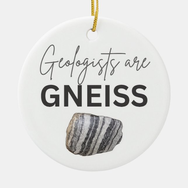 Geologist Ceramic Tree Decoration (Front)