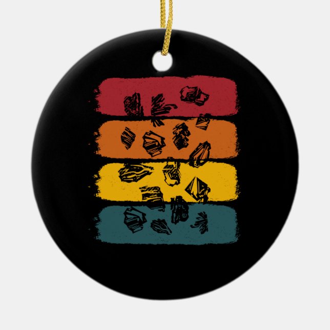 Geologist Geology Rocks Ceramic Tree Decoration (Front)