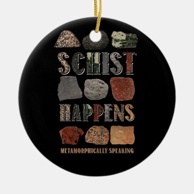 Geologist Mineral Geode Rock Collector Geology Ceramic Tree Decoration (Front)