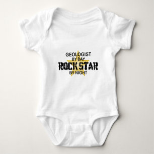 Geologist Rock Star by Night Baby Bodysuit