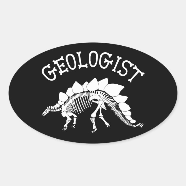 Geologist Sticker (Stegosaurus) (Front)