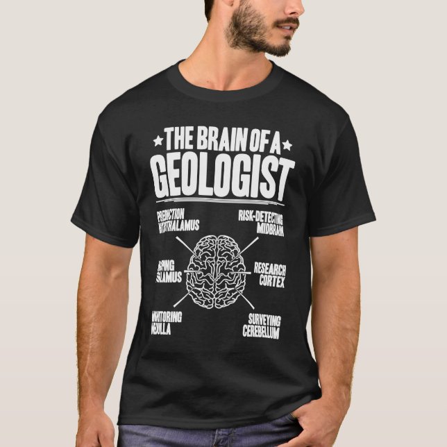 Geologist Typical Brain Geology T-Shirt (Front)
