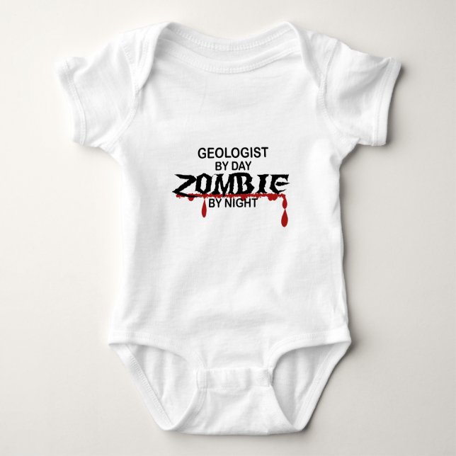 Geologist Zombie Baby Bodysuit (Front)
