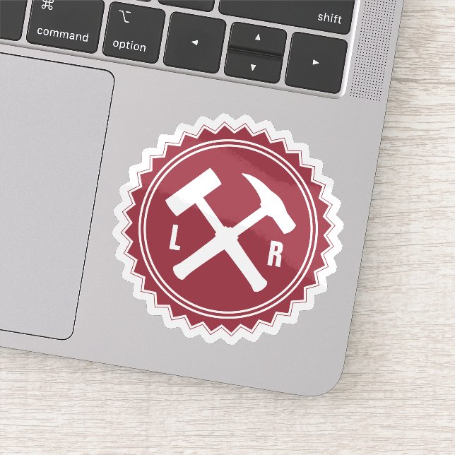 Geologist's Hammer Logo with your Initials on a (Detail)