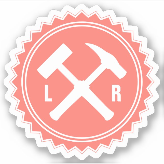 Geologist's Hammer Logo with your Initials on a (Front)