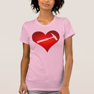 Geologist's Heart and Rock Hammer T-Shirt