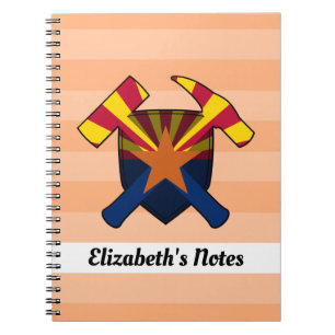 Geologist's Rock Hammer and Arizona Flag Logo Notebook