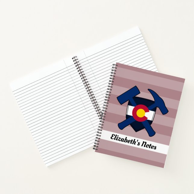 Geologist's Rock Hammer and Colorado Flag Logo Notebook (Inside)