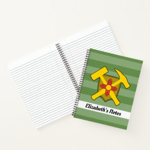 Geologist's Rock Hammer and New Mexico Flag Logo Notebook