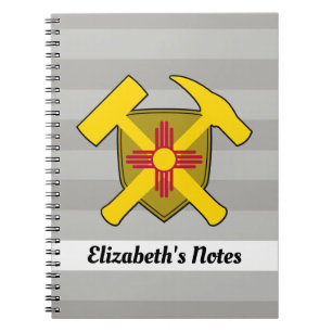 Geologist's Rock Hammer and New Mexico Flag Logo Notebook