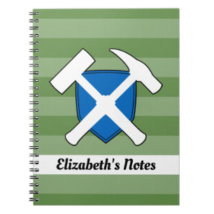 Geologist's Rock Hammer and Scottish Flag Logo Notebook