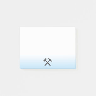Geologist's Rock Hammer Logo Post-it Notes