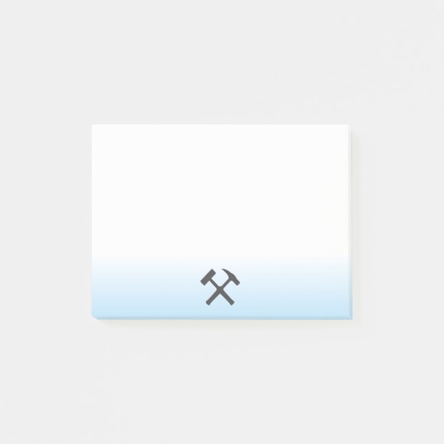 Geologist's Rock Hammer Logo Post-it Notes (Front)