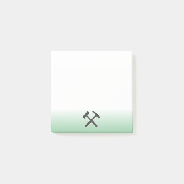 Geologist's Rock Hammer Logo Post-it Notes (Front)