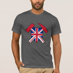 Geologist's Rock Hammer Logo- Union Jack Version T-Shirt