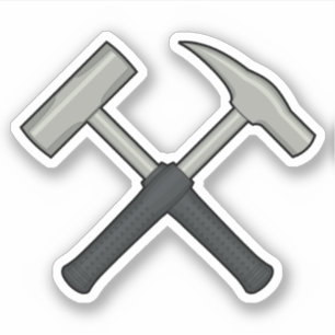 Geologist's Rock Hammer Logo Vinyl
