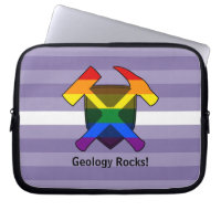 Geologist's Rock Hammer Logo with LGBT Pride Flag