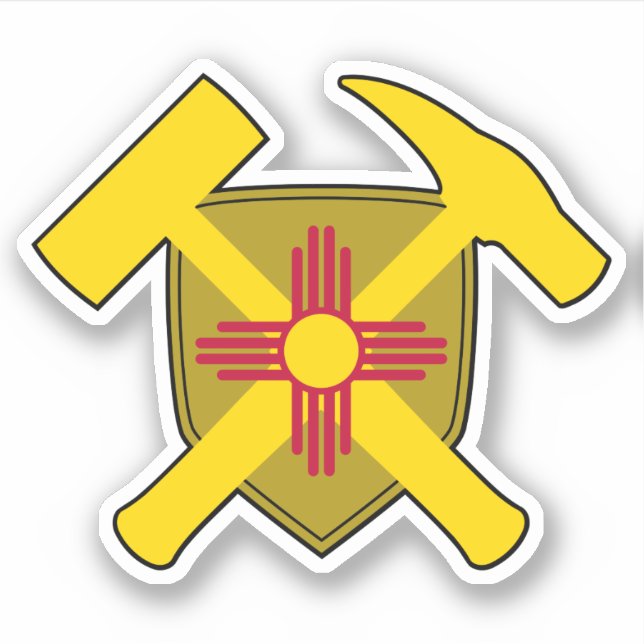 Geologist's Rock Hammers- New Mexico Flag Vinyl (Front)