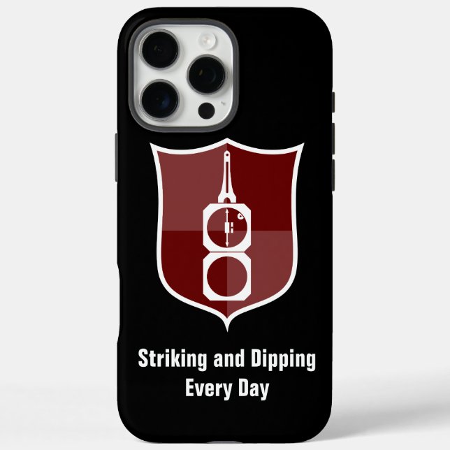 Geologist's Transit Compass Shield Crest Case-Mate iPhone Case (Back)