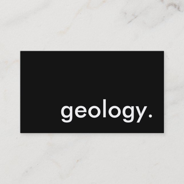 geology. business card (Front)