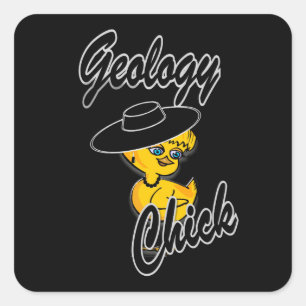 Geology Chick #4 Square Sticker