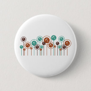 Geology Daisies 6 Cm Round Badge