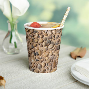 Geology Decorative Pebble Stones Photo Paper Cups