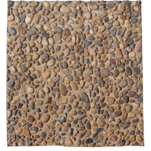 Geology Decorative Pebble Stones Photo Shower Curtain